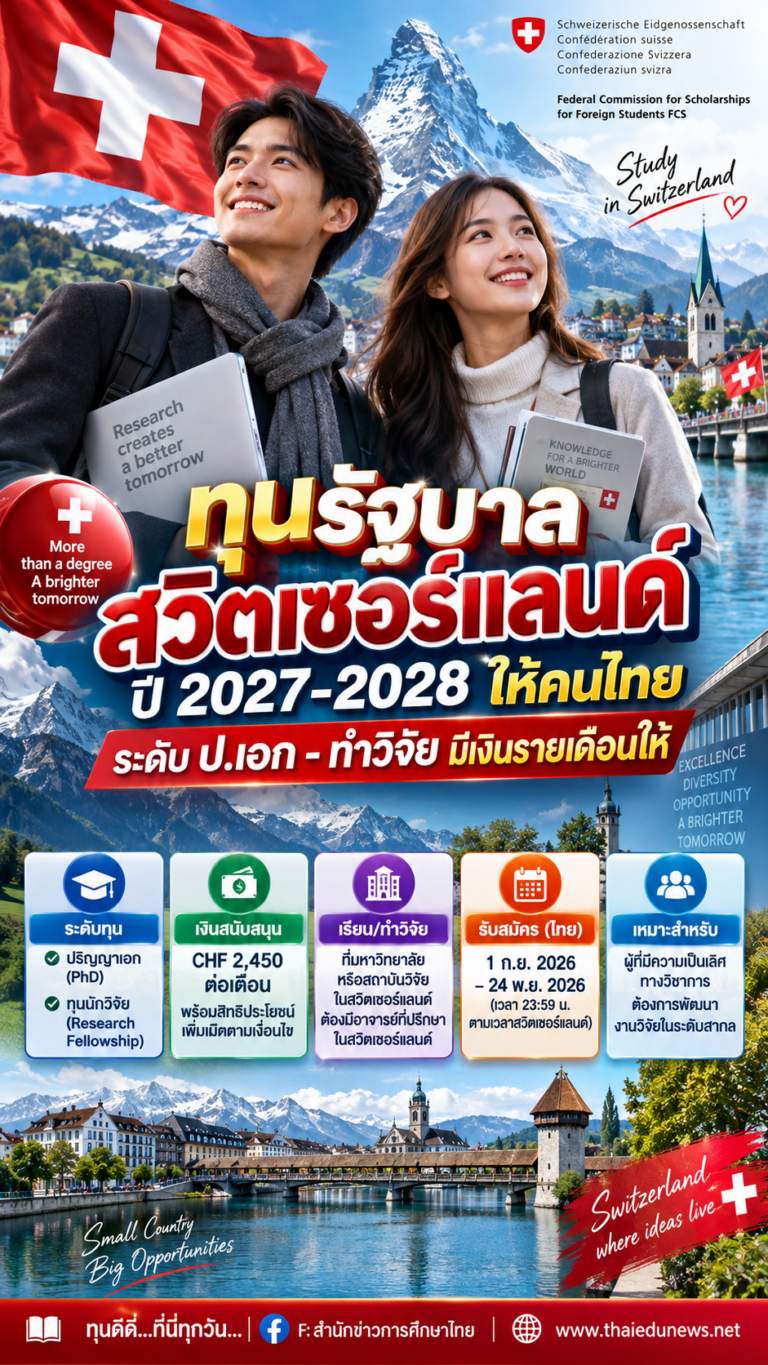 ทุนรัฐบาลสวิส2028